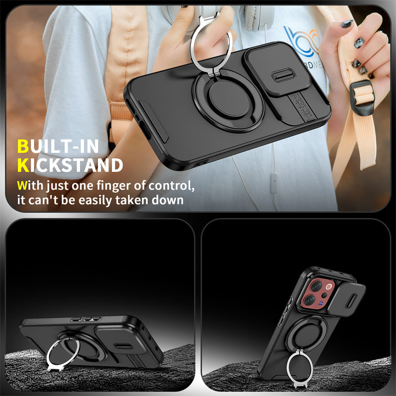 Vivo V70 5G Luxury Magnetic Ring Stand Armor Case
