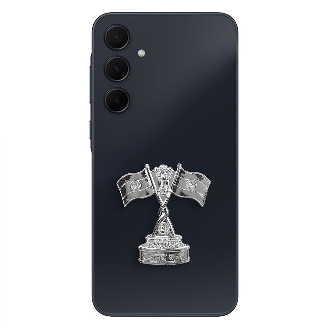 Samsung Galaxy A56 5G Compatible Satyamev Jayate 3D Metal Emblem Sticker