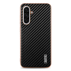 Samsung Galaxy A37 5G Gold Electroplated Carbon Fiber Texture Case