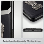 Samsung Galaxy A16 5G Satyamev Jayate 3D Metal Leather Back Case