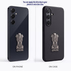 Samsung Galaxy A35 5G Compatible Satyamev Jayate 3D Metal Emblem Sticker