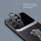 Samsung Galaxy A36 5G Satyamev Jayate 3D Metal Leather Back Case