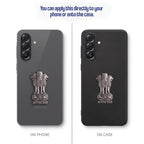 Samsung Galaxy A36 5G Compatible Satyamev Jayate 3D Metal Emblem Sticker