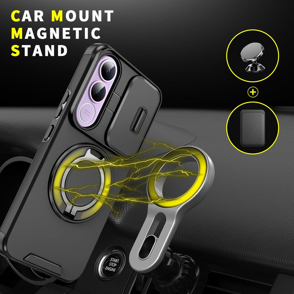 Vivo V70 FE 5G Luxury Magnetic Ring Stand Armor Case