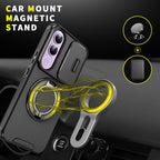Vivo V70 FE 5G Luxury Magnetic Ring Stand Armor Case