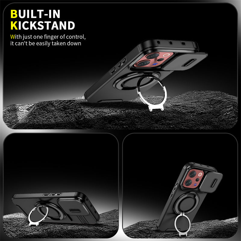 Vivo V70 5G Luxury Magnetic Ring Stand Armor Case