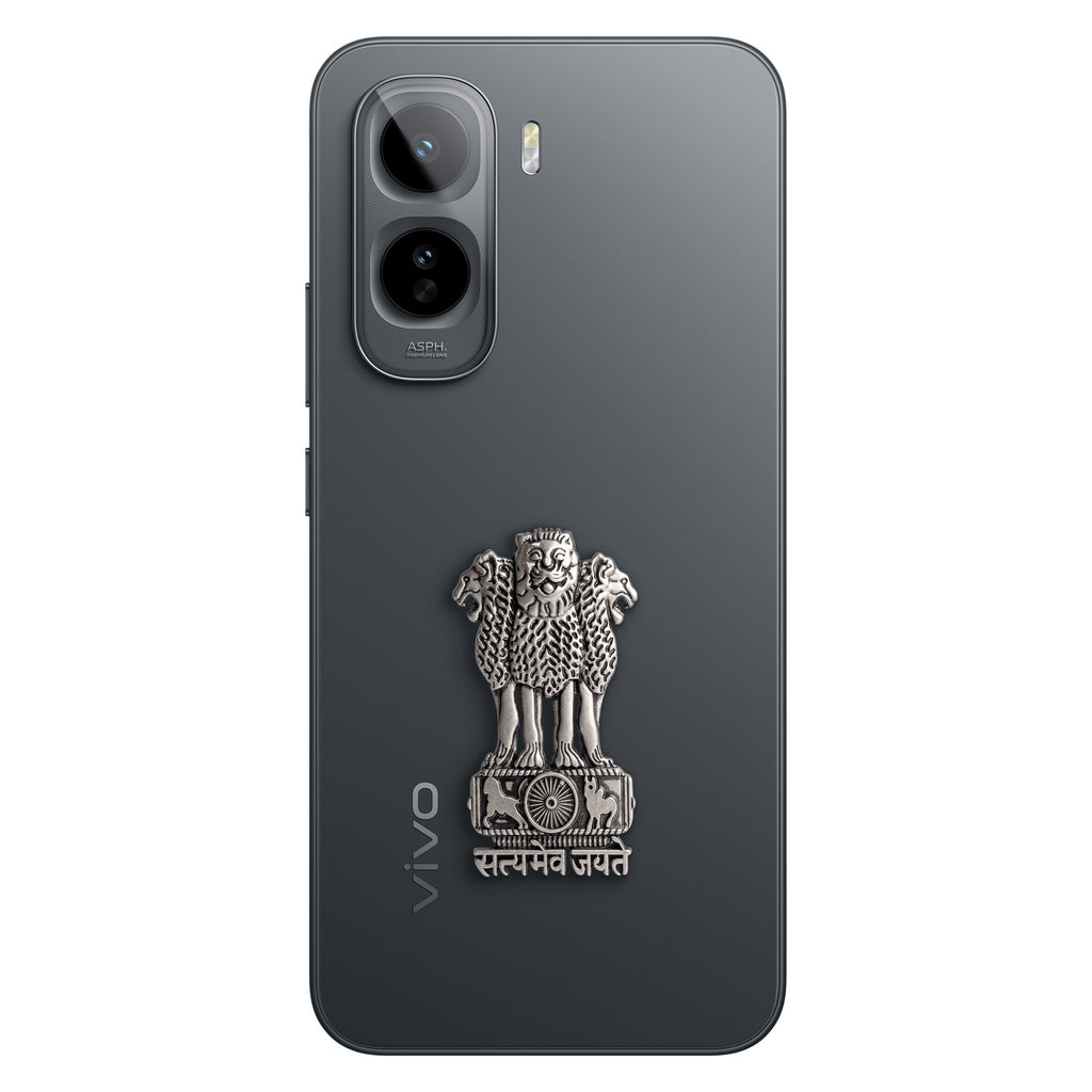Vivo T5 Pro 5G Compatible Satyamev Jayate 3D Metal Emblem Sticker