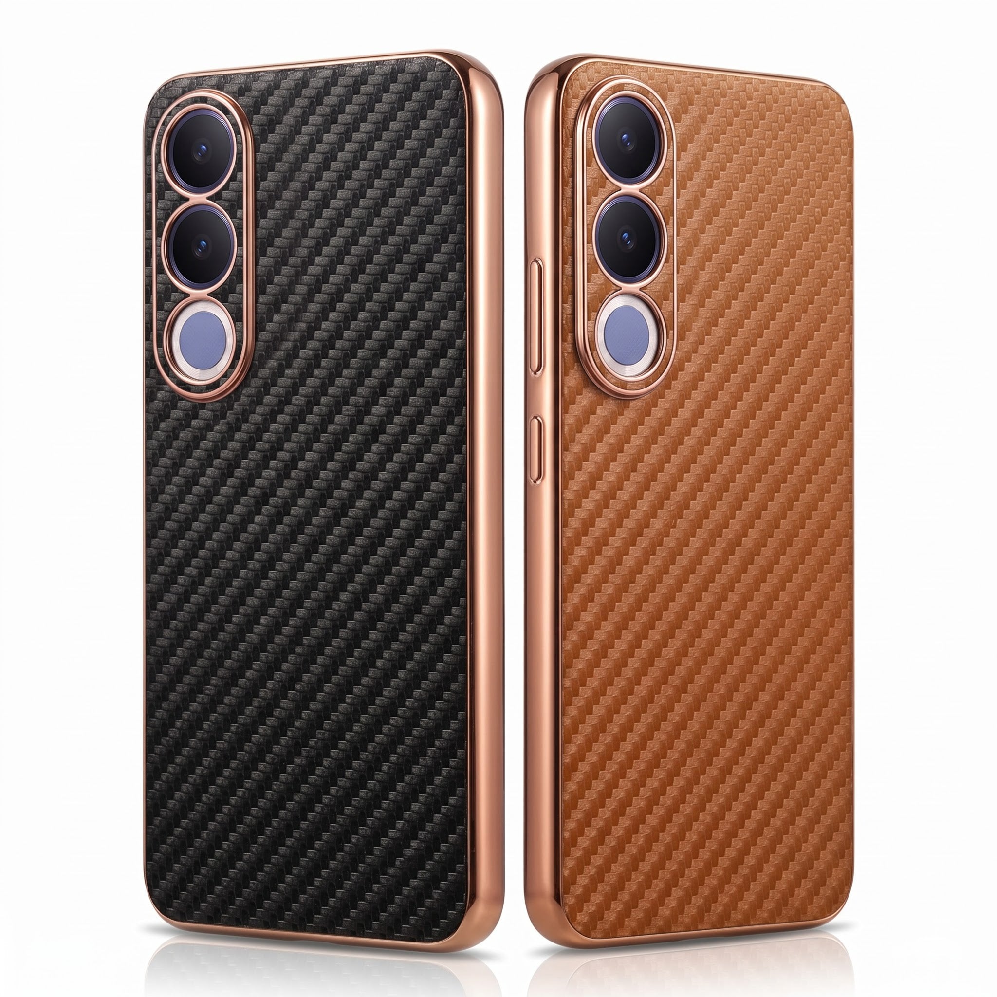 Vivo V70 FE 5G Gold Electroplated Carbon Fiber Texture Case