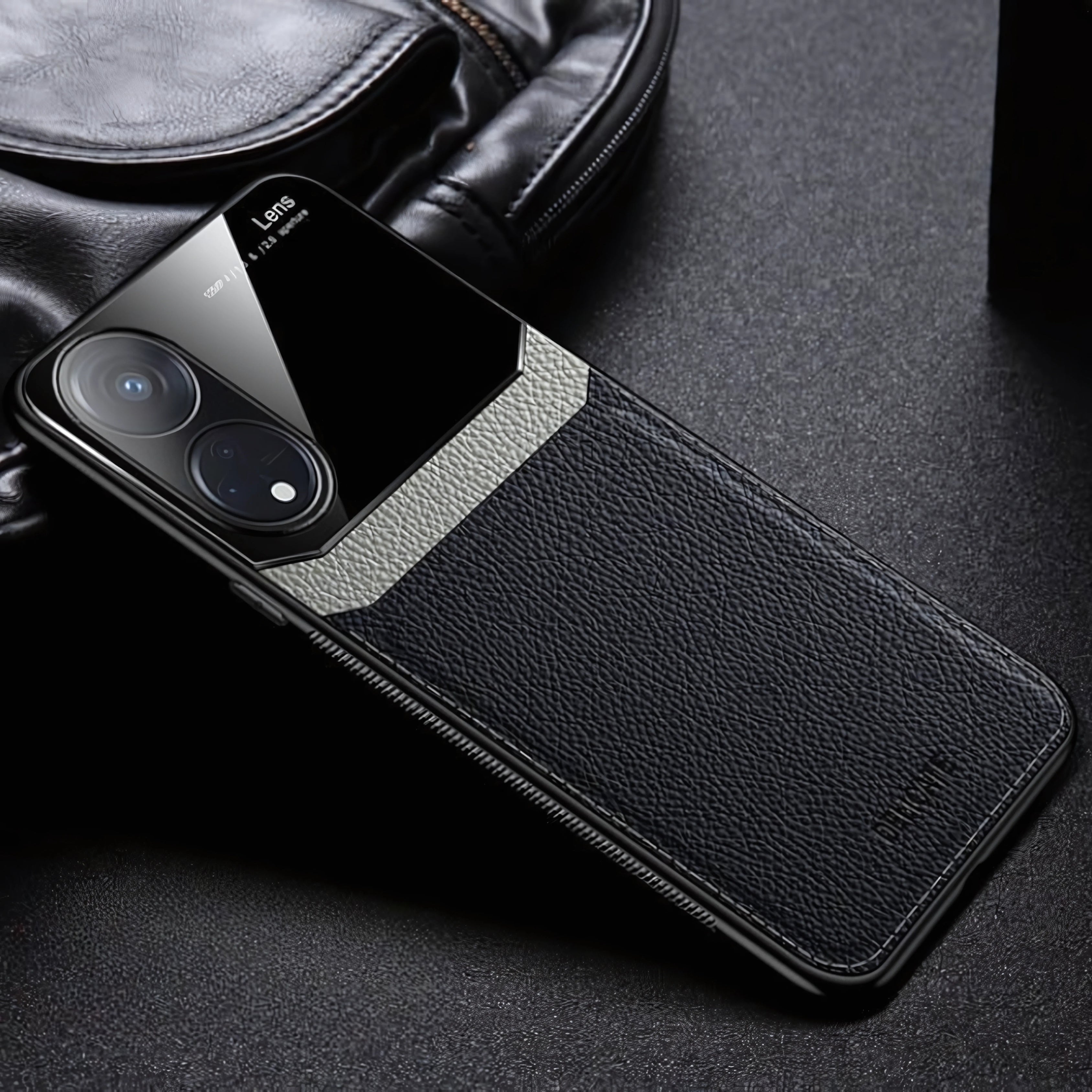 Oppo Reno 8T 5G Premium Leather Lens Protective Case