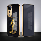 Vivo V40 Pro 5G F1 Racing Car Gold Electroplated Glass Phone Back Case