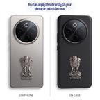 Vivo T4 5G Compatible Satyamev Jayate 3D Metal Emblem Sticker