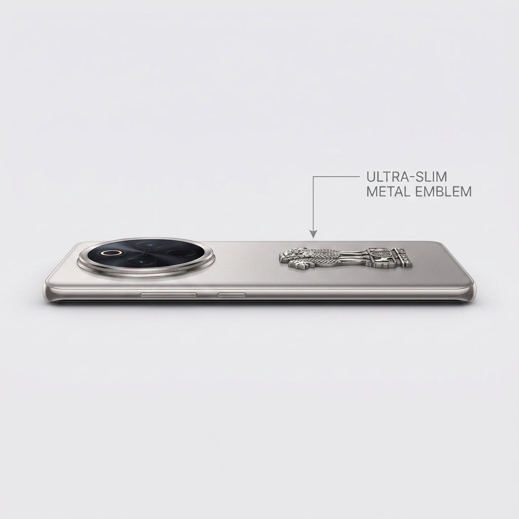 Vivo T4 5G Compatible Satyamev Jayate 3D Metal Emblem Sticker
