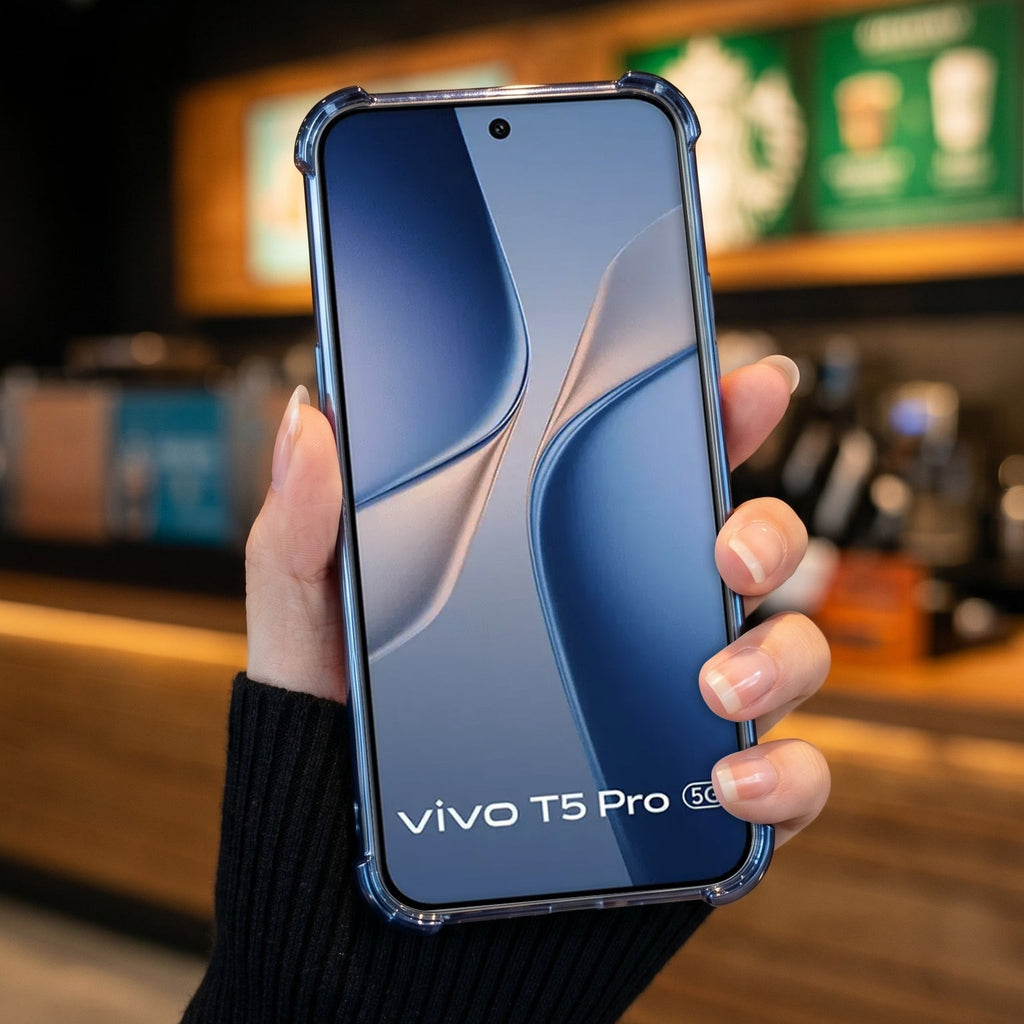 Vivo T5 Pro 5G Premium Stress Buster Wheel Rotating Shockproof Airbags Case