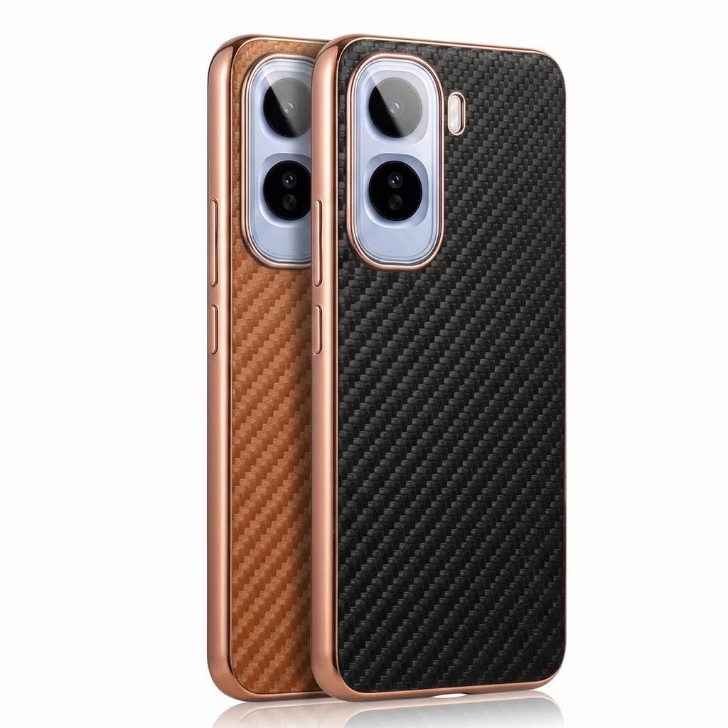 Vivo T5 Pro 5G Gold Electroplated Carbon Fiber Texture Case