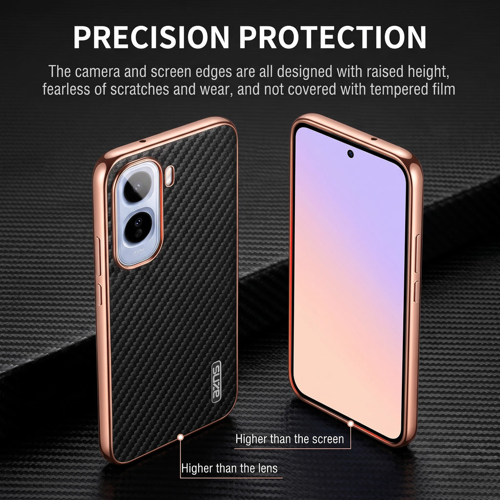 Vivo T5 Pro 5G Gold Electroplated Carbon Fiber Texture Case