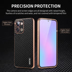 Vivo T5X 5G Gold Electroplated Carbon Fiber Texture Case