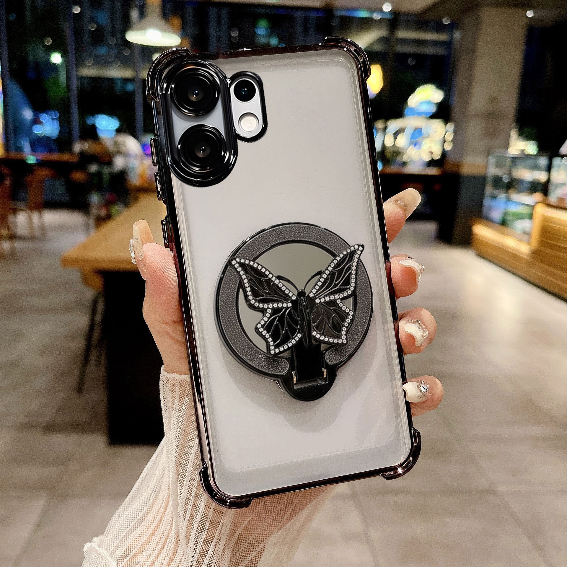 Vivo V60 5G Premium Butterfly Stand Airbags Case