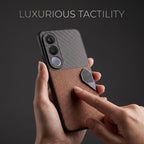 Vivo V70 FE 5G Carbon Fiber Heat Dissipation Leather Hybrid Phone Case