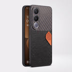 Vivo V70 FE 5G Carbon Fiber Heat Dissipation Leather Hybrid Phone Case