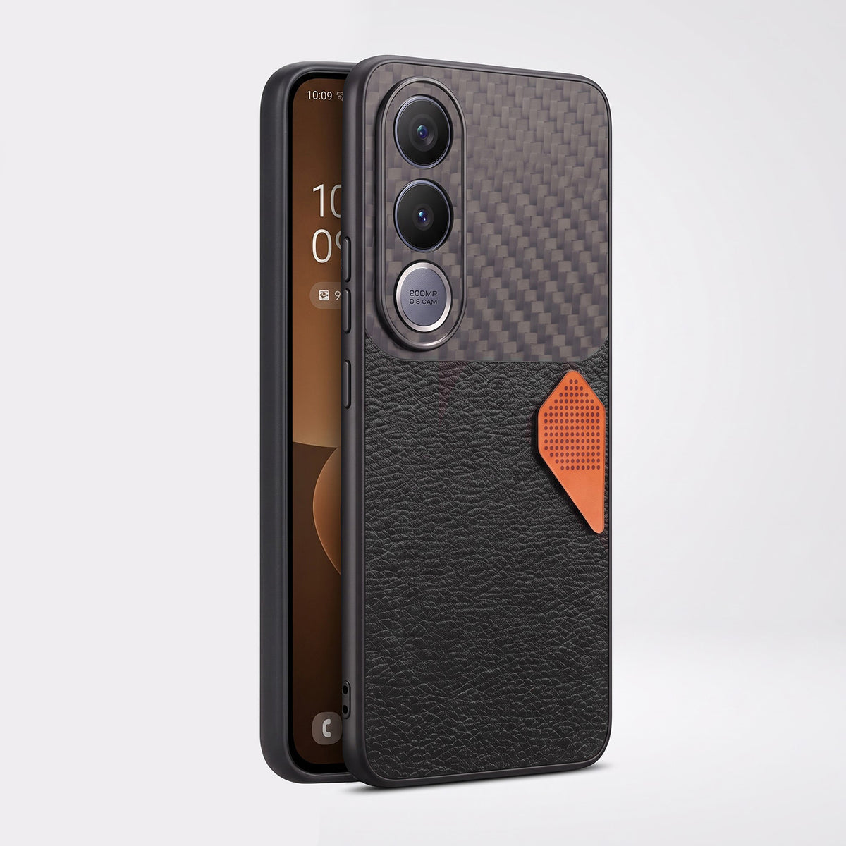 Vivo V70 FE 5G Carbon Fiber Heat Dissipation Leather Hybrid Phone Case
