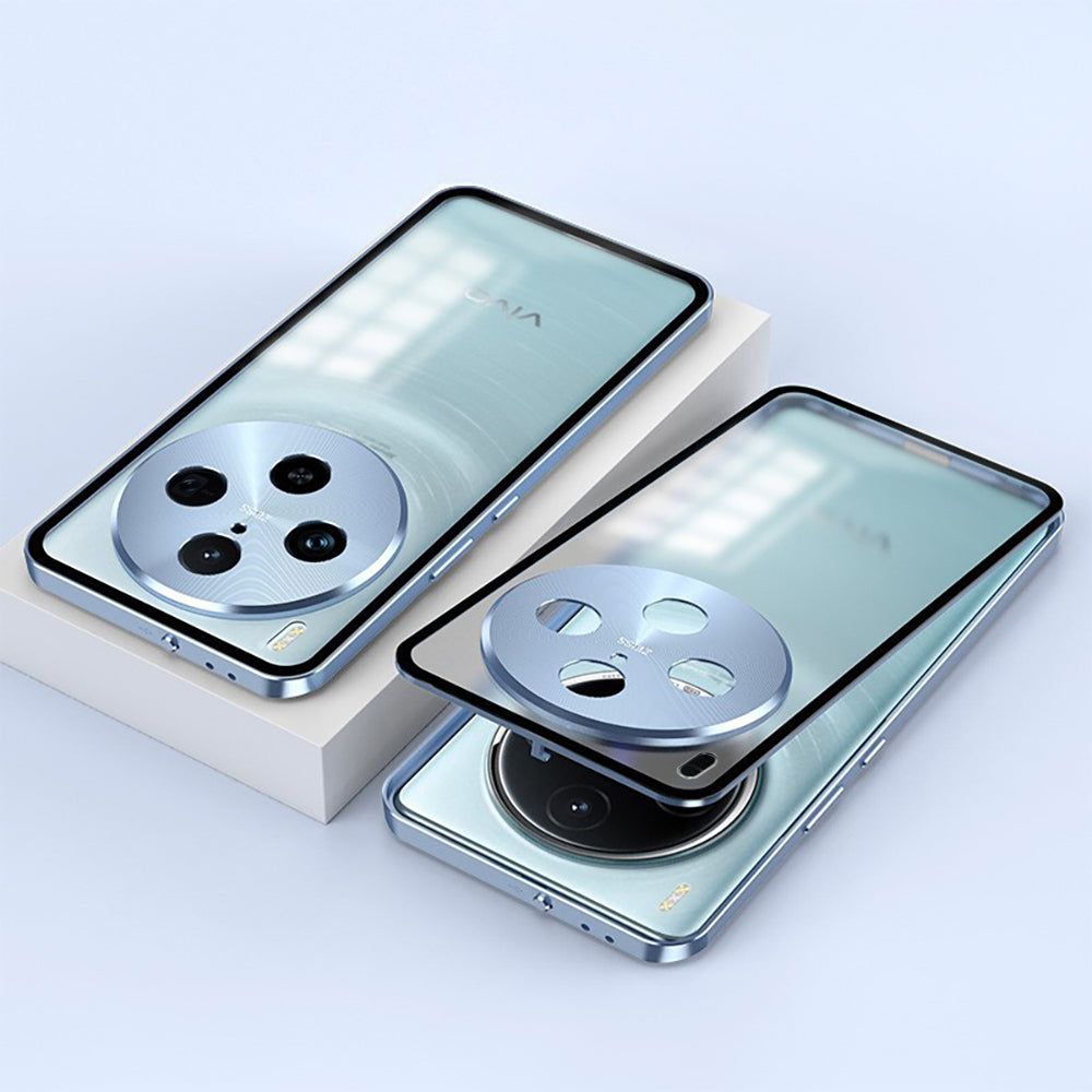 Vivo X300 5G Aluminium Metal Bumper Shield Transparent Back Case