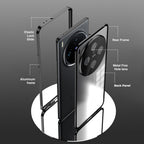 Vivo X300 5G Aluminium Metal Bumper Shield Transparent Back Case