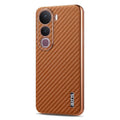 Vivo Y400 Pro 5G Gold Electroplated Carbon Fiber Texture Case