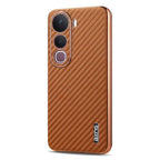 Vivo Y400 Pro 5G Gold Electroplated Carbon Fiber Texture Case