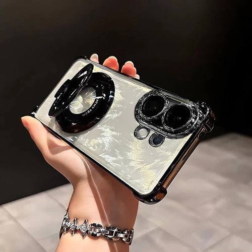 Vivo T4 Pro 5G Original Luxury Magnifier Ring Stand Shockproof Airbags Corner Case