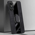 Oppo Reno 10 5G Premium Leather AutoFocus Ring Case