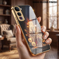 Vivo Y400 Pro 5G Lord Narasimha Gold Electroplated Glass Phone Back Case