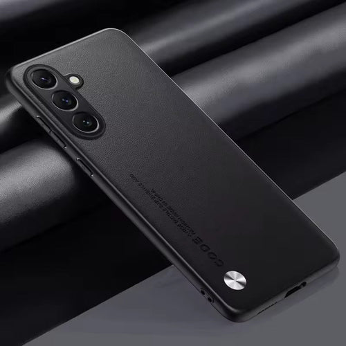 Samsung Galaxy A35 5G Soft Vegan Leather Grain Protective Back Case (Buy 1 Get 1 Surprise Cover)