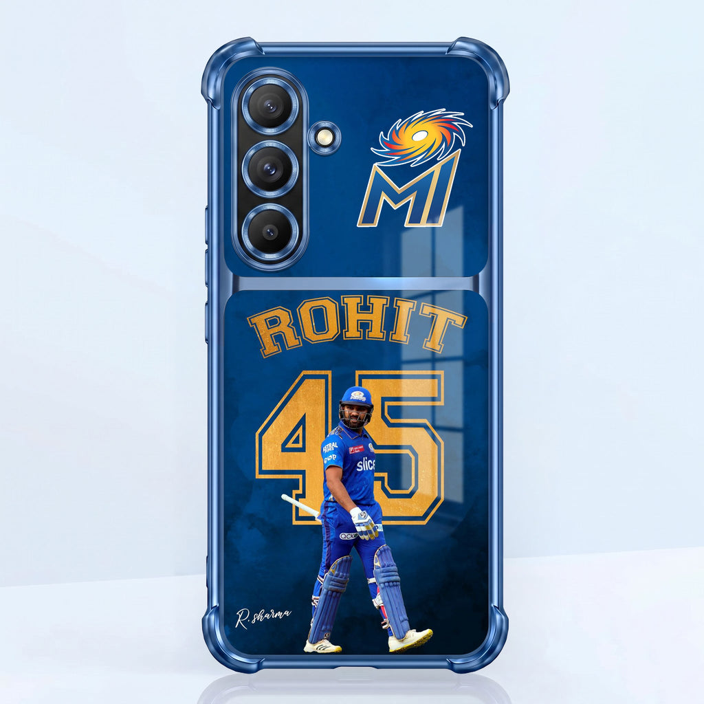 Samsung Galaxy A36 5G Hitman Rohit Dual-Tone Transparent Blue Airbags Case