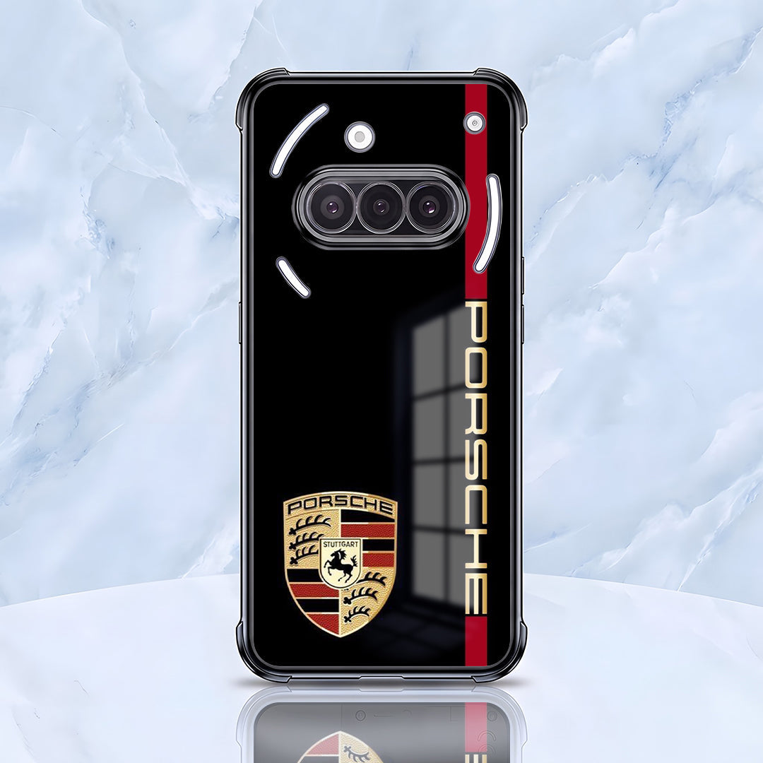 Nothing Phone 3a 5G Premium Porsche Logo Black Airbags Printed Back Case