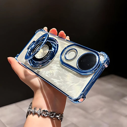 Vivo V50e 5G Original Luxury Magnifier Ring Stand Shockproof Airbags Corner Case