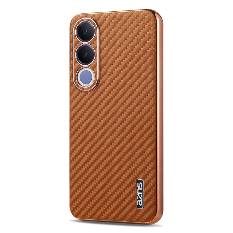 Vivo V70 FE 5G Gold Electroplated Carbon Fiber Texture Case