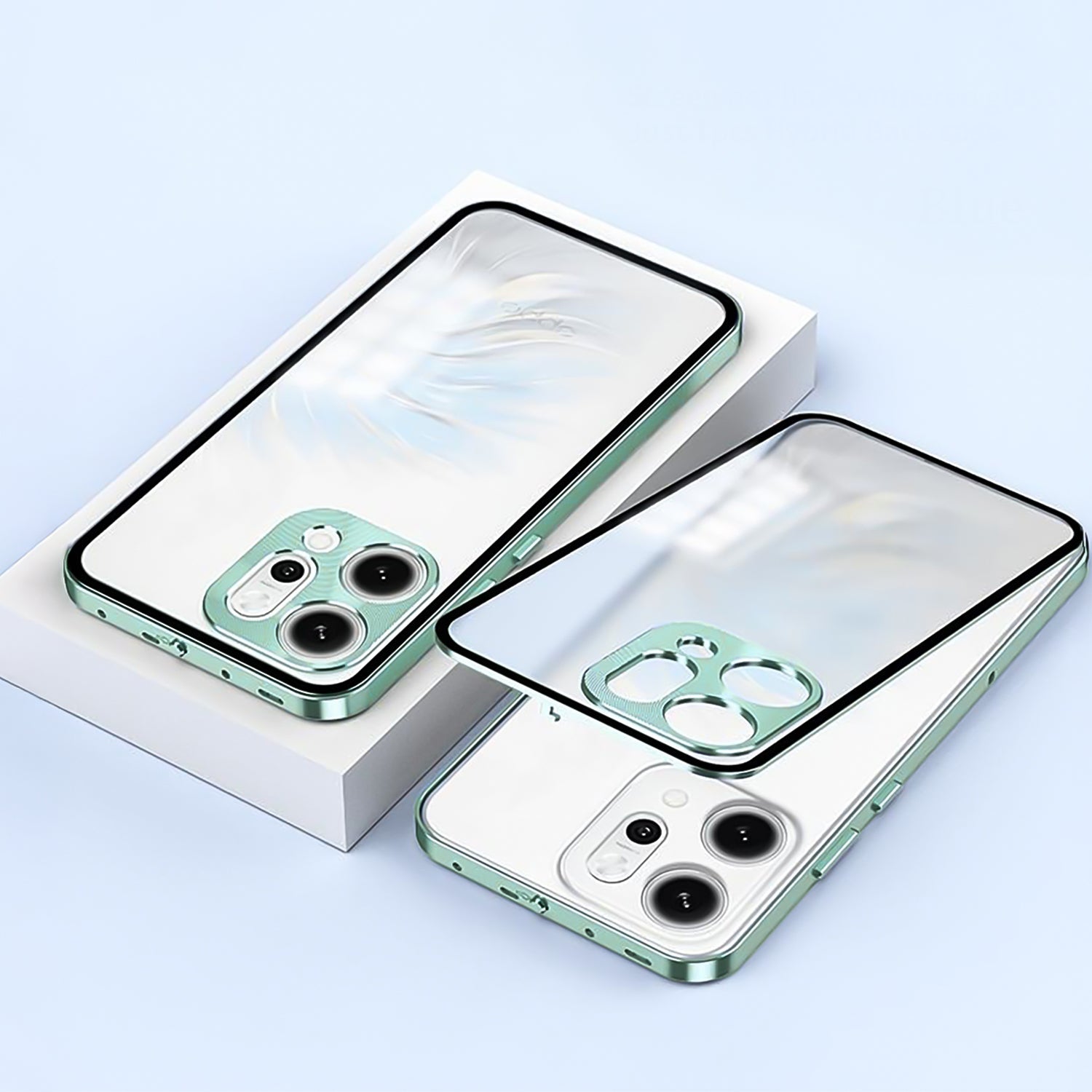 Oppo Reno14 5G Aluminium Metal Bumper Shield Transparent Back Case