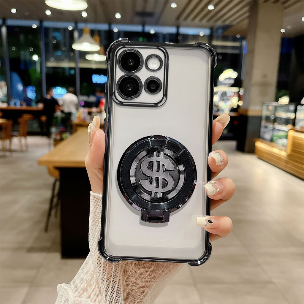 Motorola Edge 50 Neo 5G Four Corner Airbags 100% Original Astro Money Magnet Rotating Dollar Case