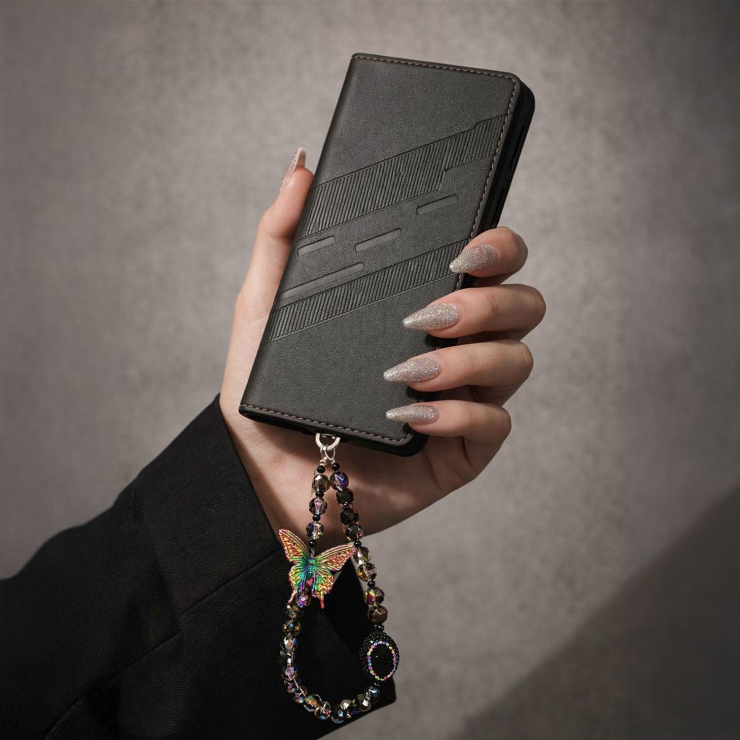 Samsung Galaxy A56 5G Retro PU Leather Magnetic Wallet Flip Case with Charm Strap