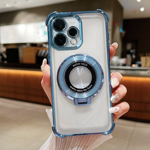 Oppo Reno 15 5G Original Luxury Magnifier Ring Stand Shockproof Airbags Corner Case