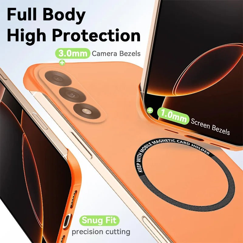 OnePlus Nord CE4 5G Frameless Magnetic Wireless Charging Case - Ultra-Slim Clear MagSafe Compatible Cover