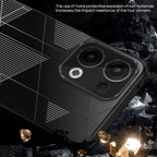 Oppo Reno13 5G Triangle Pattern Matte Back Shockproof Case