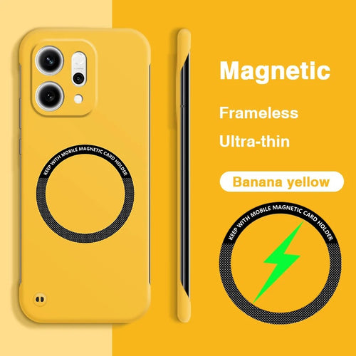 Oppo Reno14 5G Frameless Magnetic Wireless Charging Case — Ultra-Slim Clear MagSafe Compatible Cover