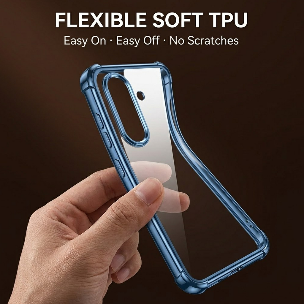 Samsung Galaxy M56 5G Anti-Yellow Electroplating Transparent Airbags Case