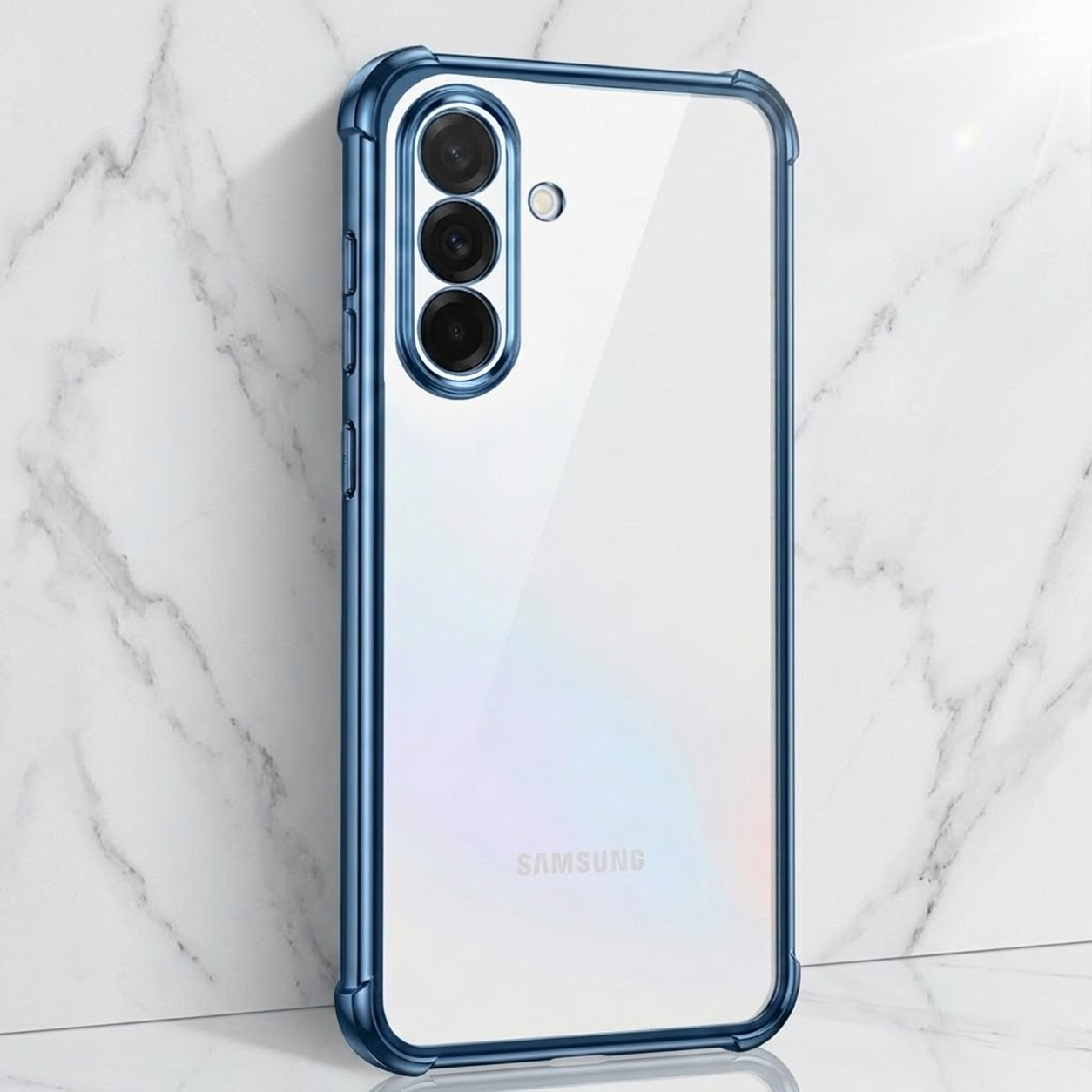 Samsung Galaxy A15 5G Anti-Yellow Electroplating Transparent Airbags Case
