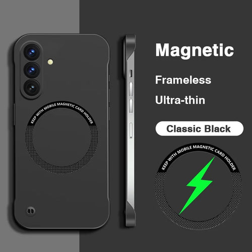 Samsung Galaxy A56 5G Frameless Magnetic Wireless Charging Case - Ultra-Slim Clear MagSafe Compatible Cover