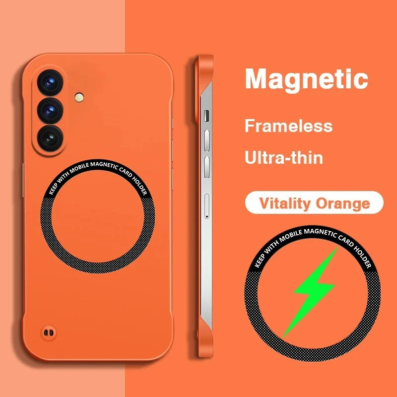 Samsung Galaxy A56 5G Frameless Magnetic Wireless Charging Case - Ultra-Slim Clear MagSafe Compatible Cover