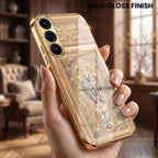 Samsung Galaxy A56 5G Premium Heritage Gold Electroplated Glass Phone Back Case