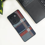 Vivo T3 Pro 5G Luxury Grid Pattern Glass Back Shockproof Case