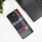 Vivo T3 Pro 5G Luxury Grid Pattern Glass Back Shockproof Case